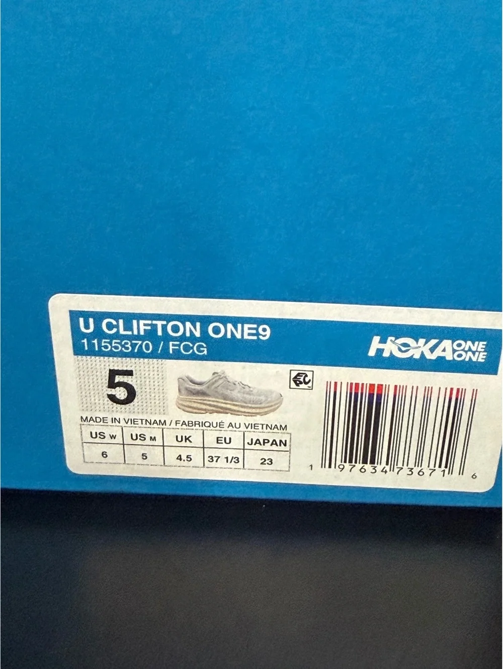 Size 6 - Hoka Women’s Clifton One9 “Frost Cosmic Grey”